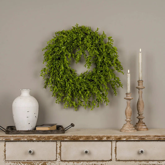 24" RUSCUS LEAF WREATH by Ragon House