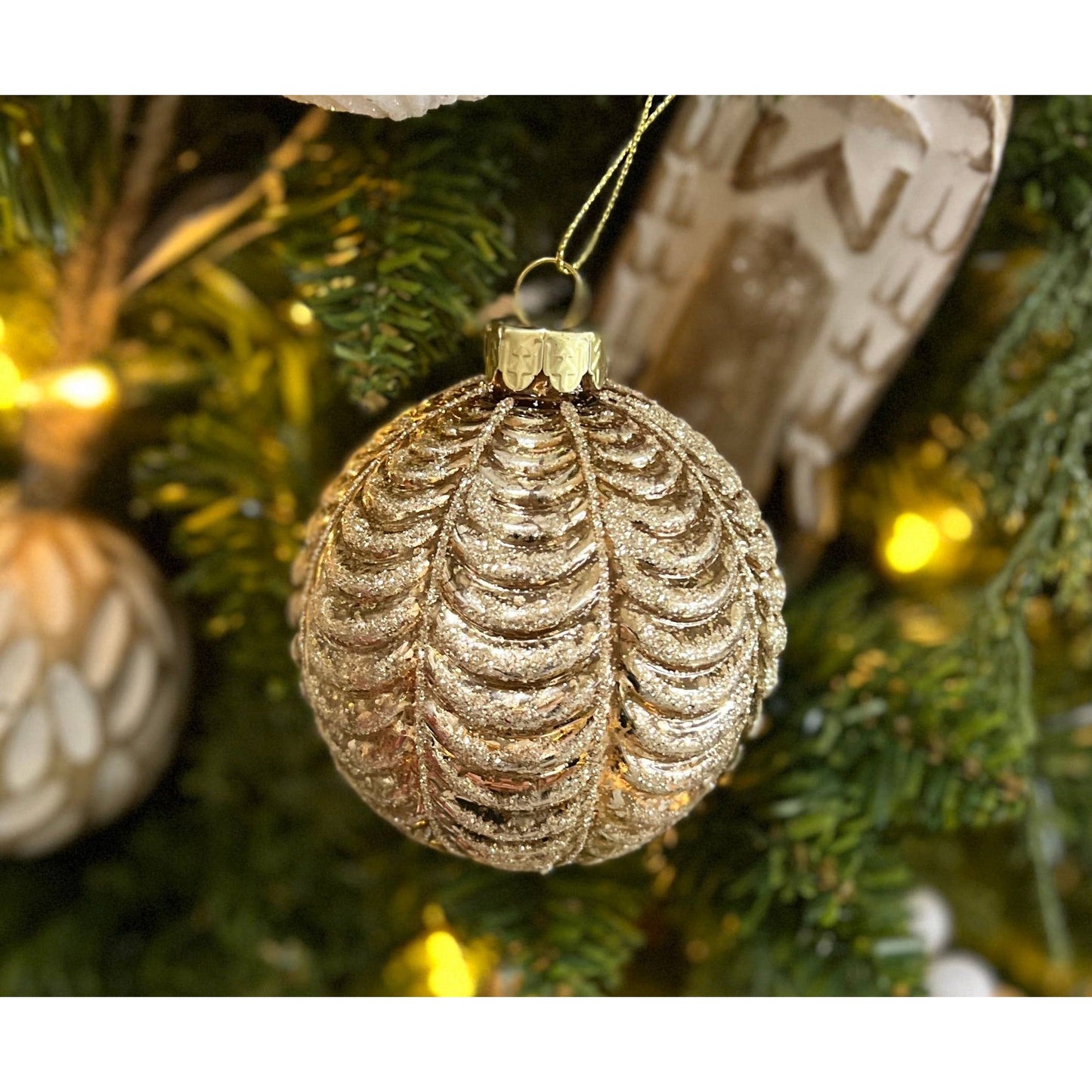 Golden Wave Ornament 3x3in - 49th & Magnolia