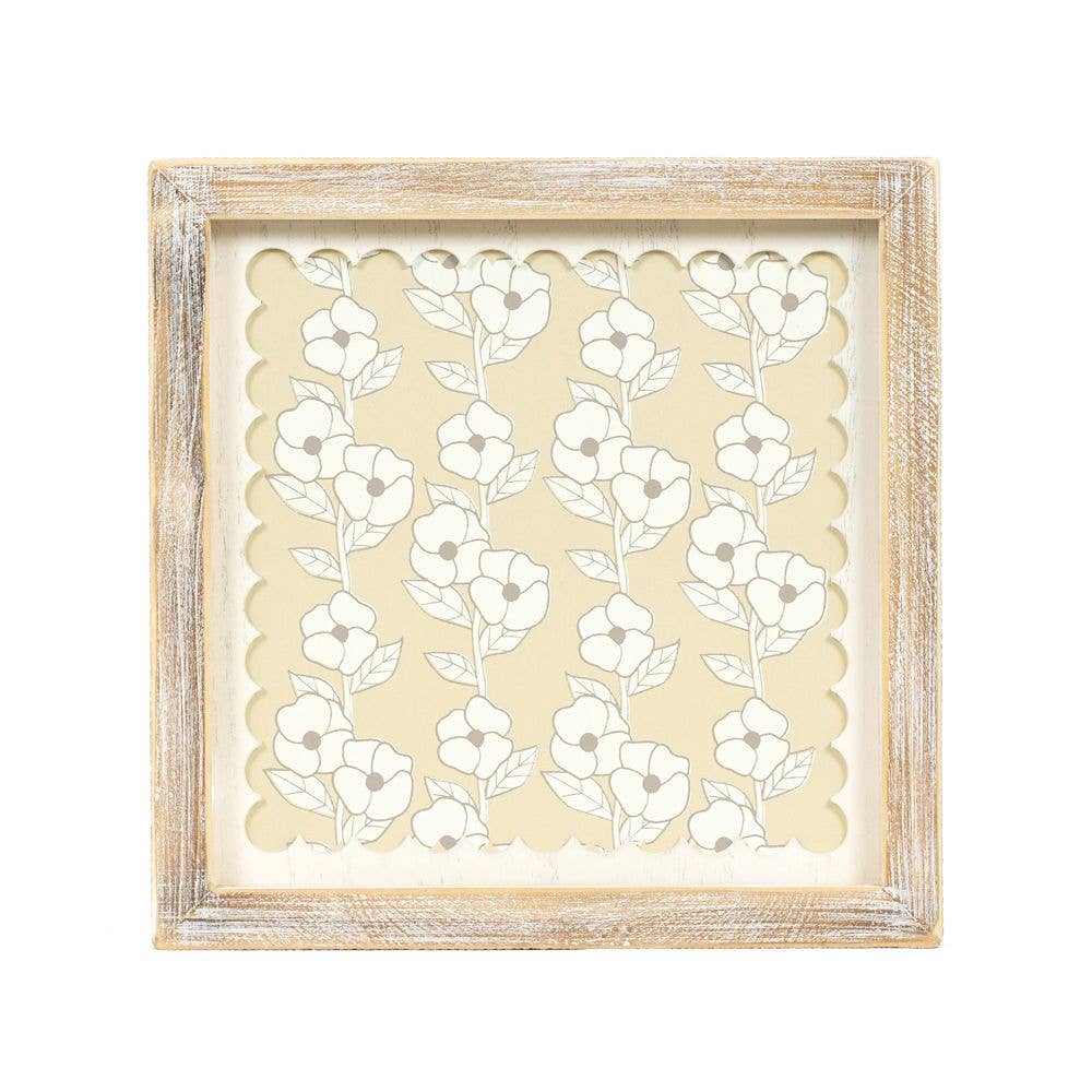 12060 - 10x10 wood frame sign (FLOWER) Home Decor - 49th & Magnolia