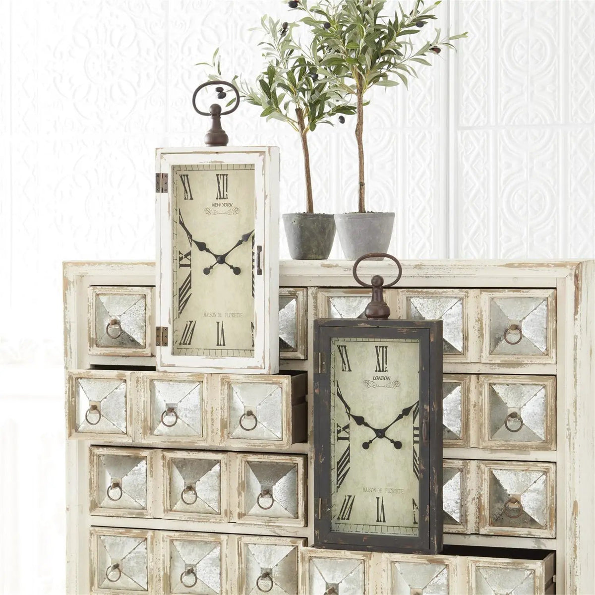 24" Olive Tree w/Gray Wash Pot by K&K Interiors