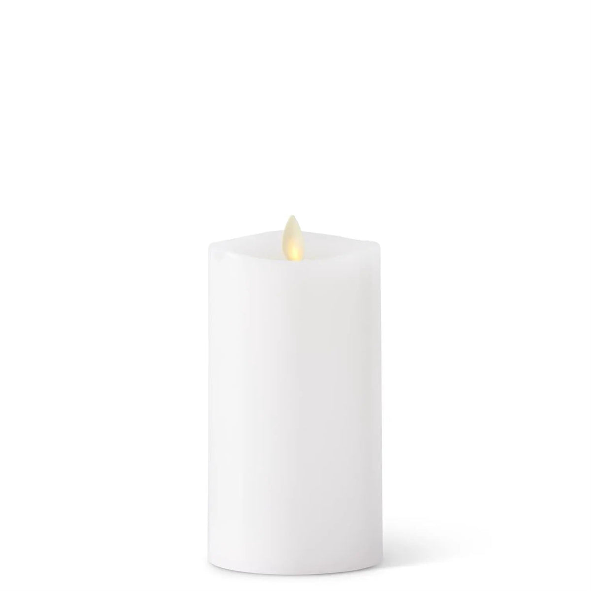 3.5 x 7.5 Inch White Wax Indoor Pillar Luminara Candle by K&K Interiors
