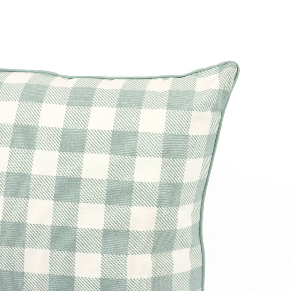 30282 - 17x17 rvs pillow (RABBIT/CHKRD) Easter & Spring - 49th & Magnolia