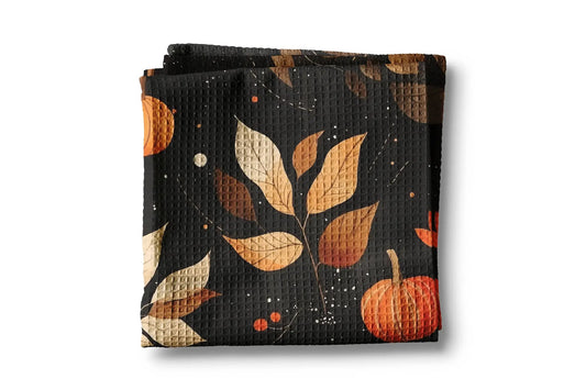 Fall Autumn Leaves Foliage Picking Farm Kitchen Towel Waffle by Canary Road