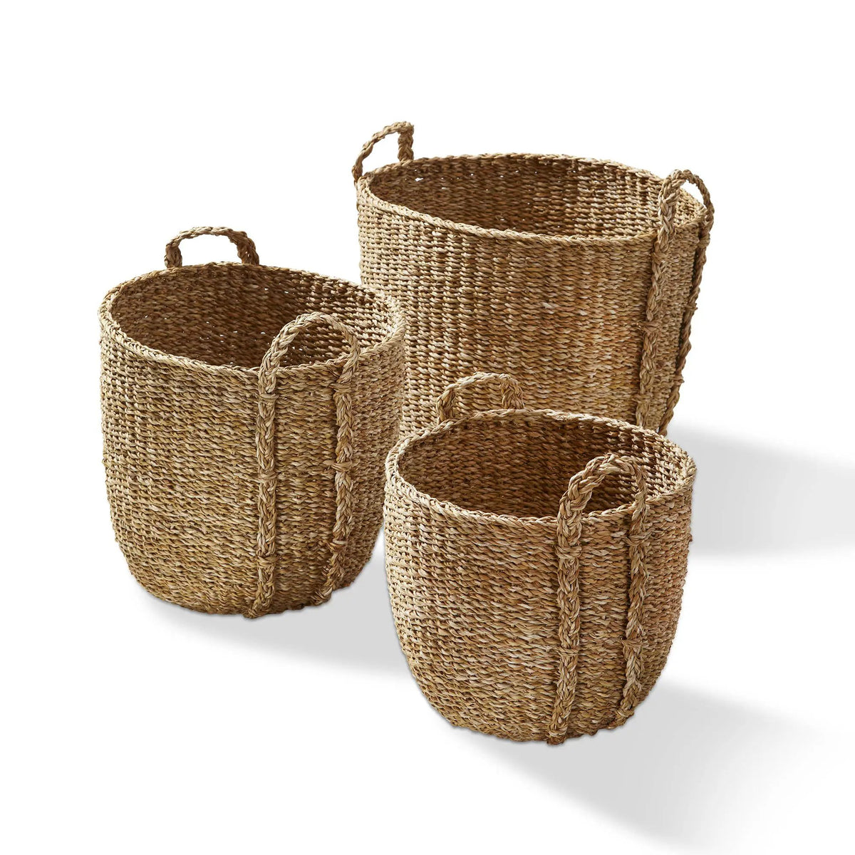 Round Kura Seagrass Basket by tag