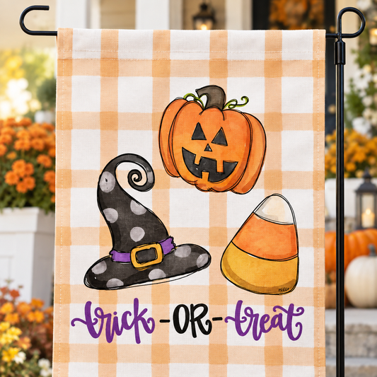 Trick or Treat Triple Garden Flag