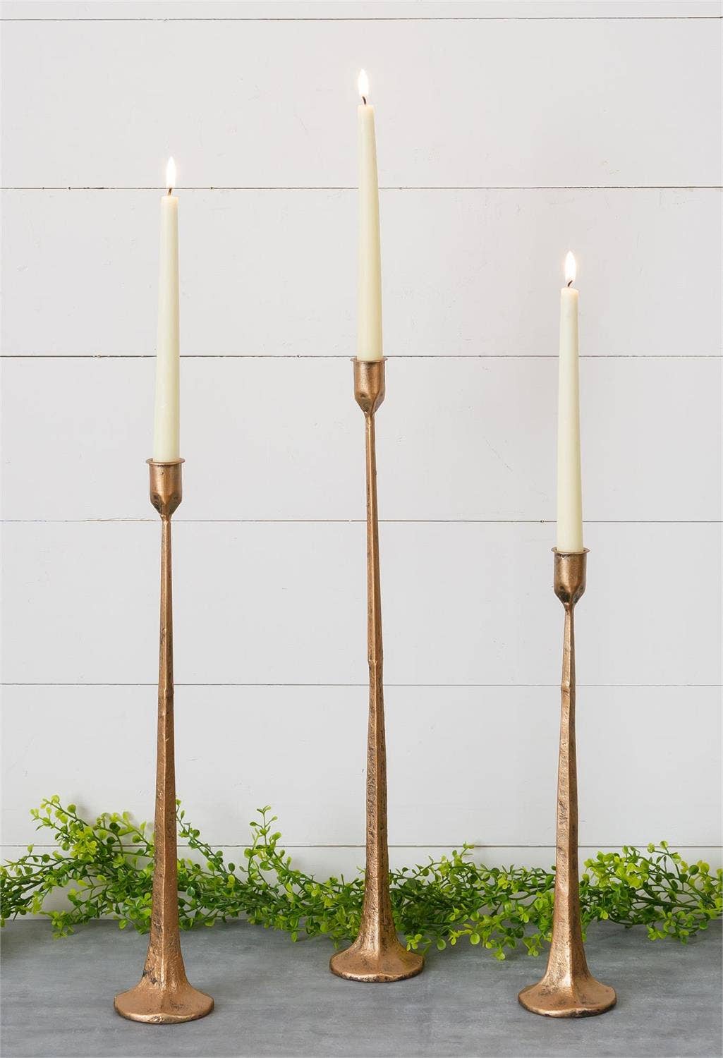 Iron Copper Hand Forged Metal Candle Holders - 49th & Magnolia