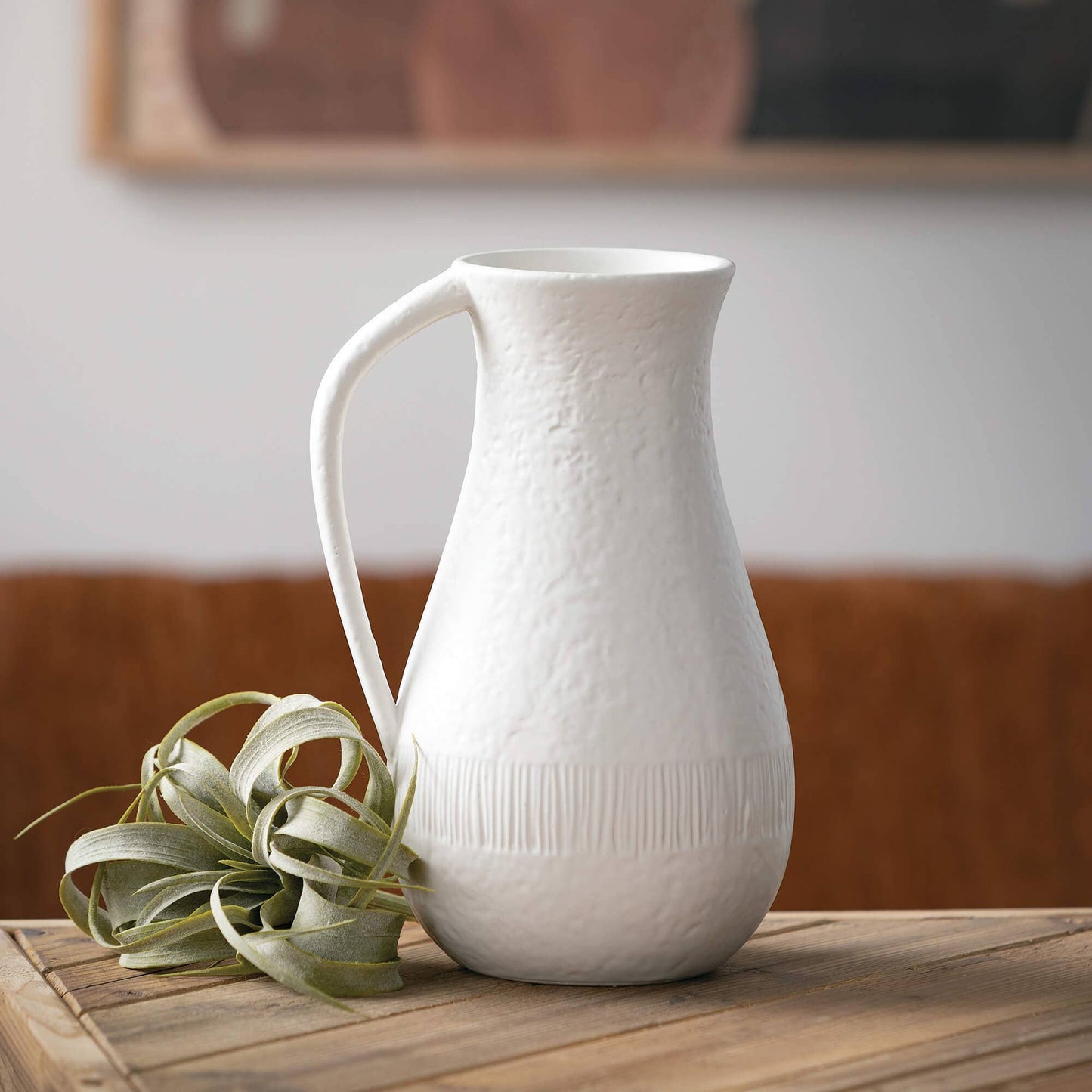 WHITE CHIFFON STONE PITCHER - 49th & Magnolia