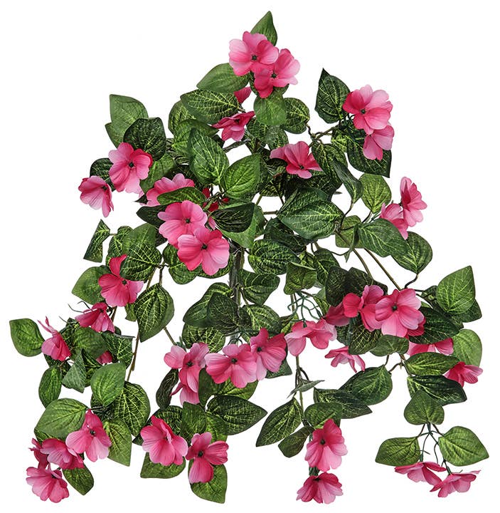 UV Resistant Artificial Hanging Impatiens - 49th & Magnolia