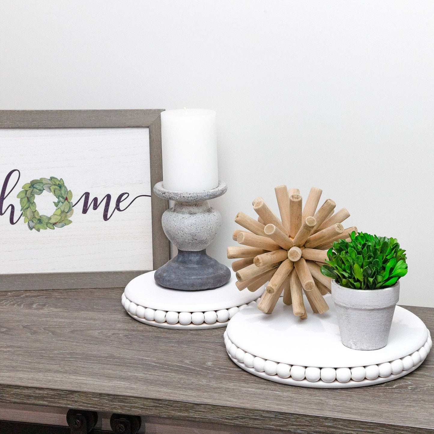 Beaded Pedestal Tiered Stands (Set of 3) - 49th & Magnolia