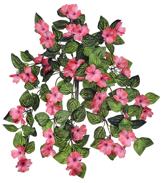 UV Resistant Artificial Hanging Impatiens - 49th & Magnolia