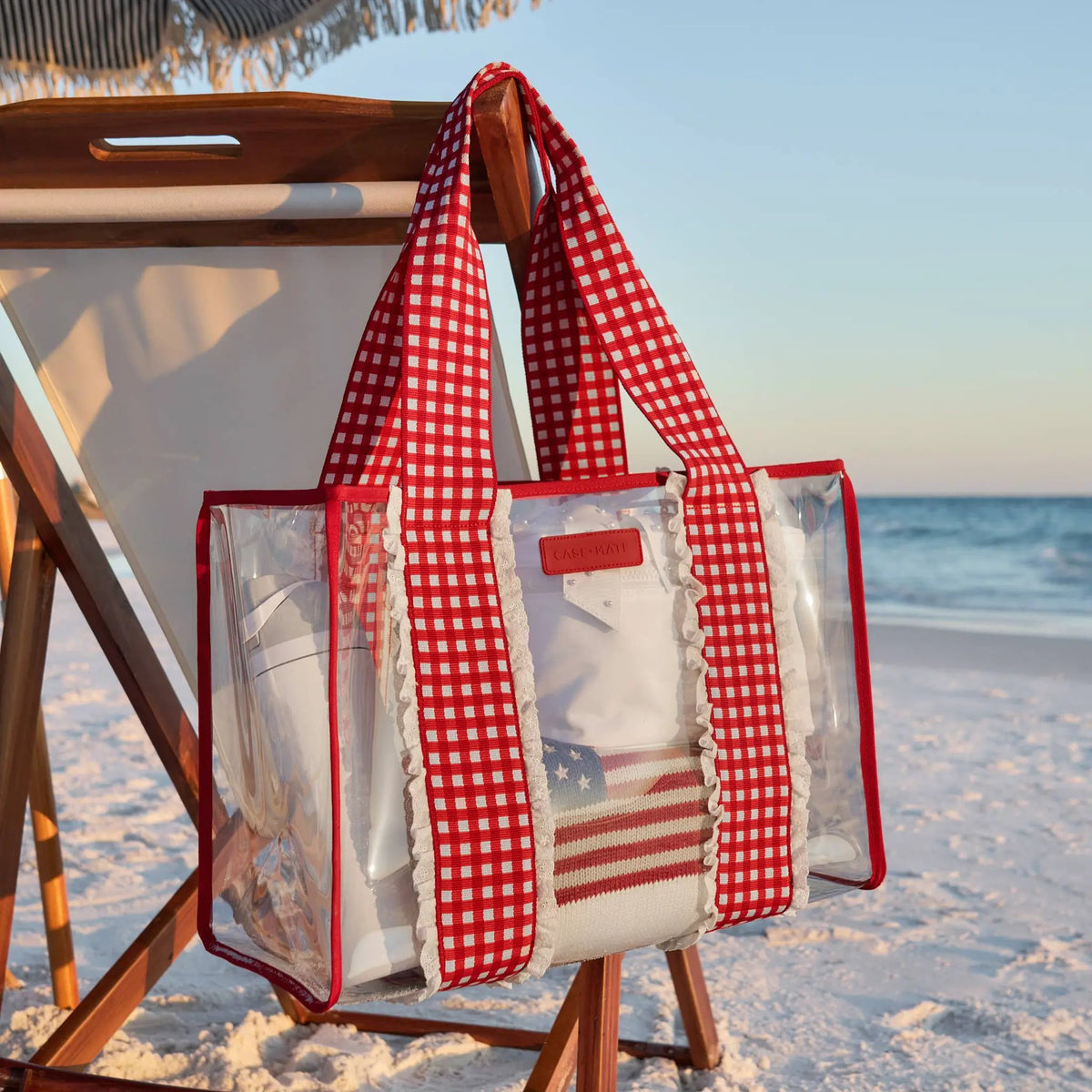 Case-Mate Cherry Gingham Jelly Tote Bag by Case-Mate