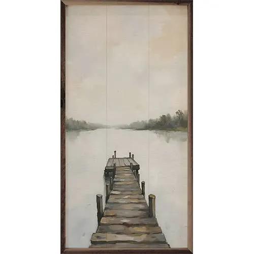 12x24 Dock On The Lake Framed Art by Kendrick Home