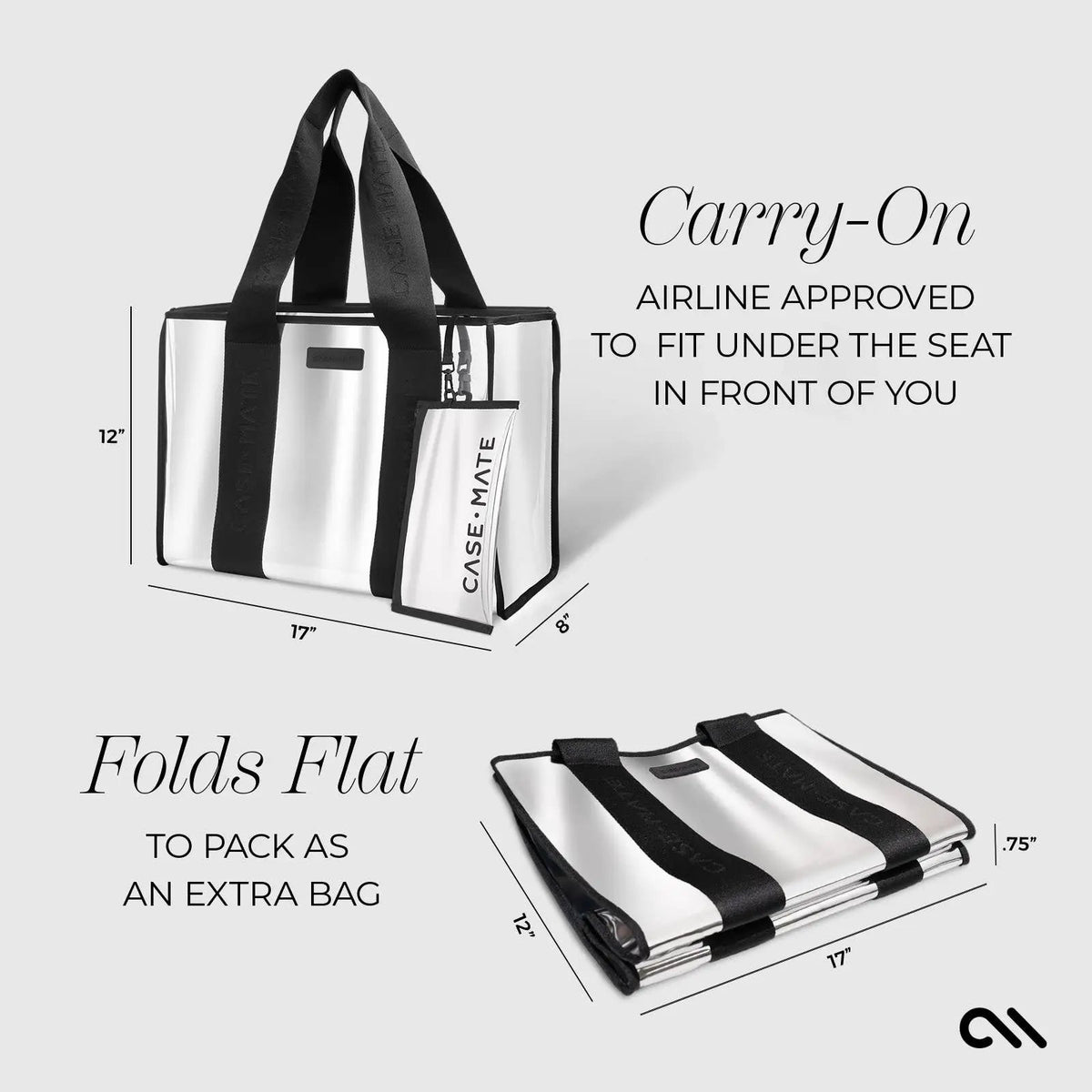 Case-Mate Silver Chrome Jelly Tote Bag by Case-Mate