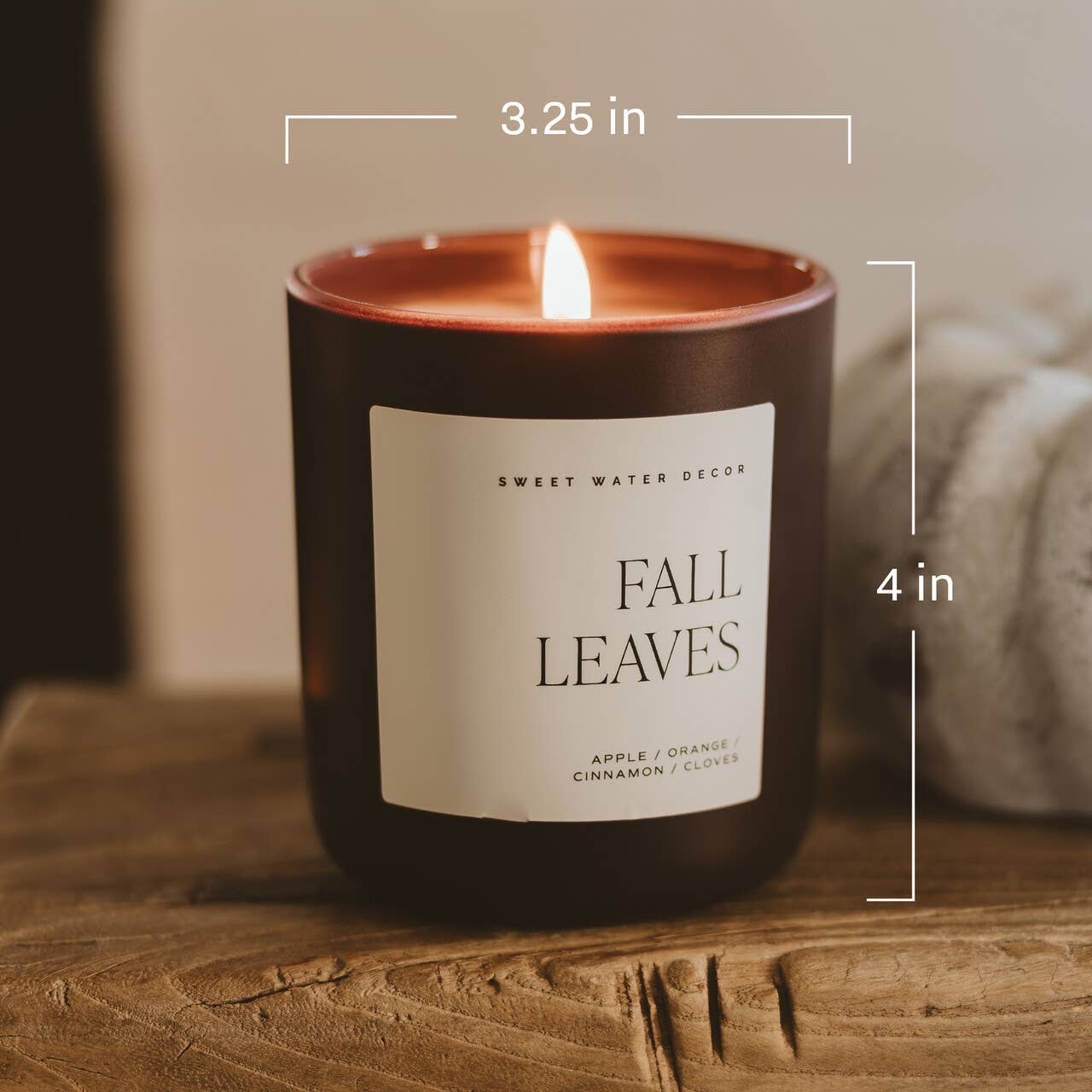 Fall Leaves Soy Candle - 15 oz Matte Jar