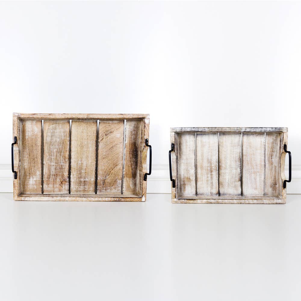 Mango Wood Nested Trays (Set of 2) - 49th & Magnolia