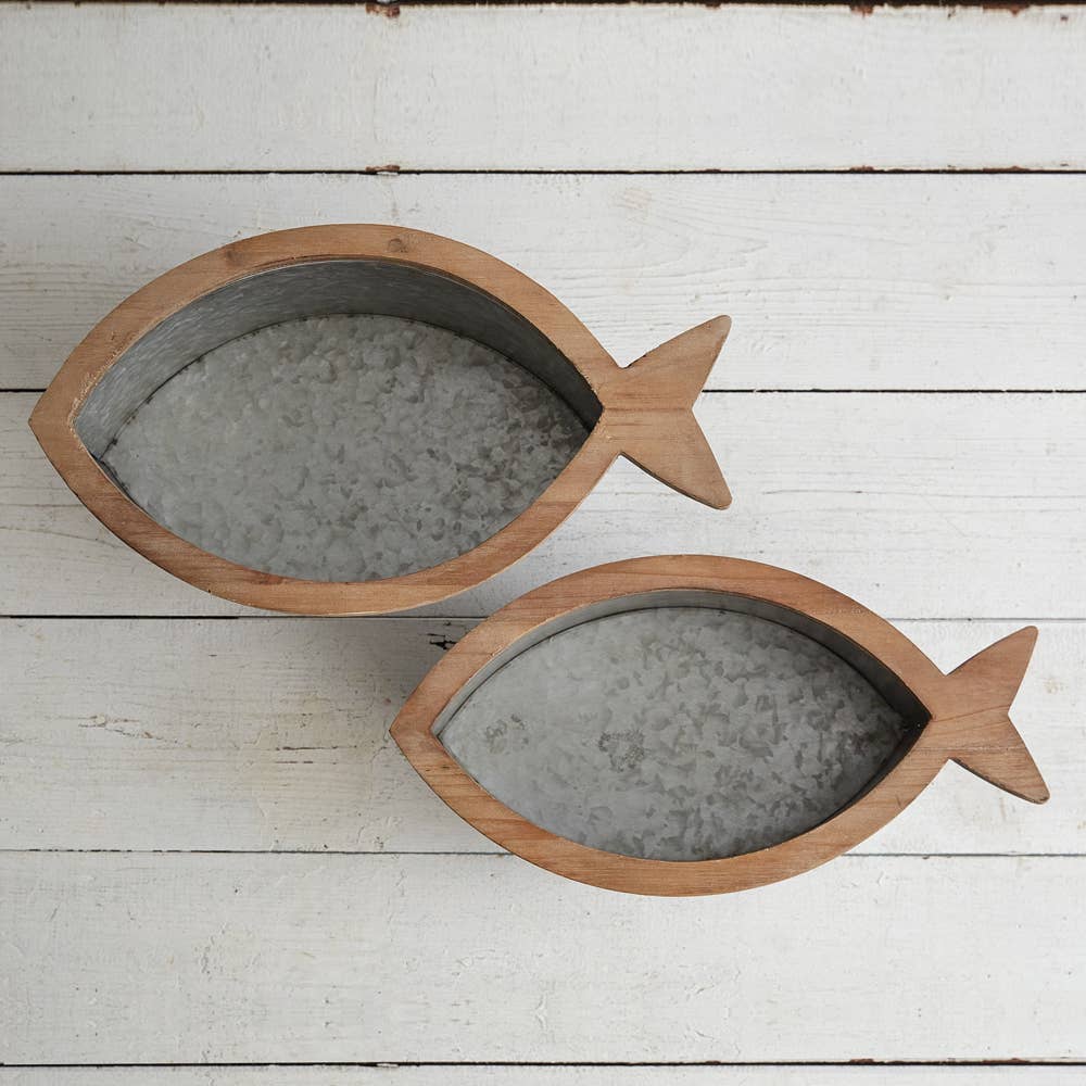 Set of Two Southport Galvanized Fish Bins - 49th & Magnolia