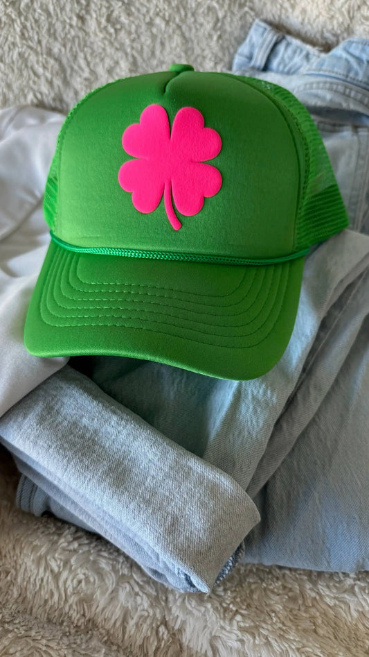 Shamrock St. Patrick's Day Trucker Hat by Malibu and Mint