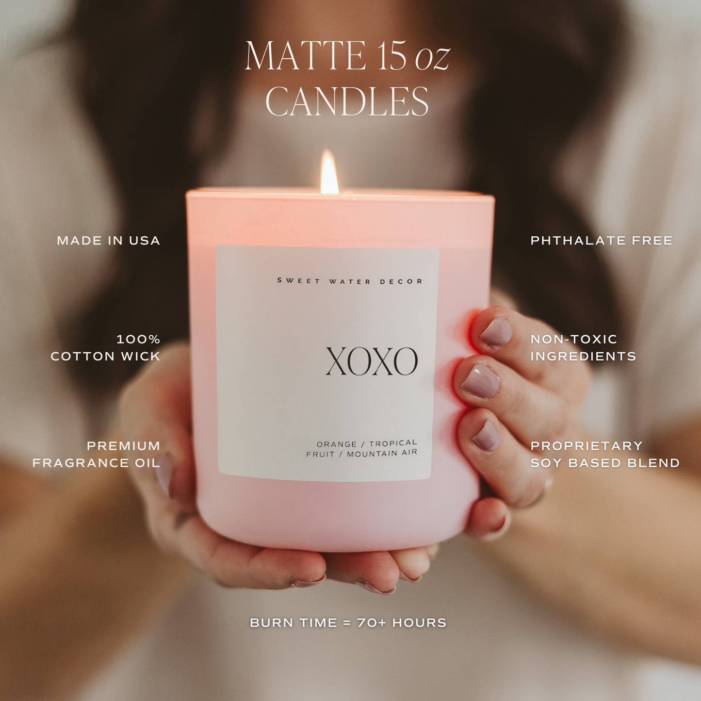 XOXO Valentine's Day 15 oz Soy Candle w/Matte Jar - 49th & Magnolia