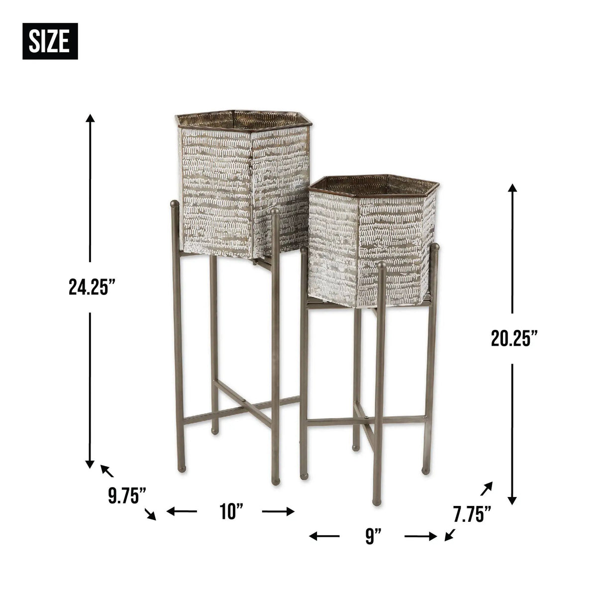 Hexagon Bucket Plant Stand Set by Welcome Home Unbeatable Deals