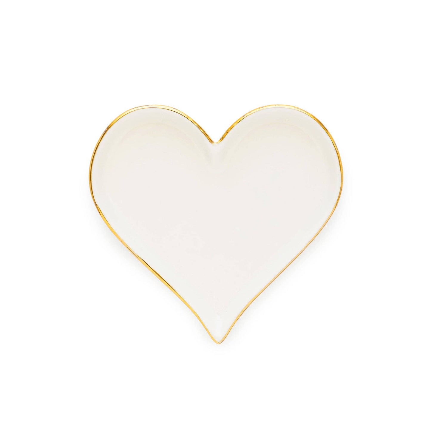 Gold Bordered Heart Trinket Tray