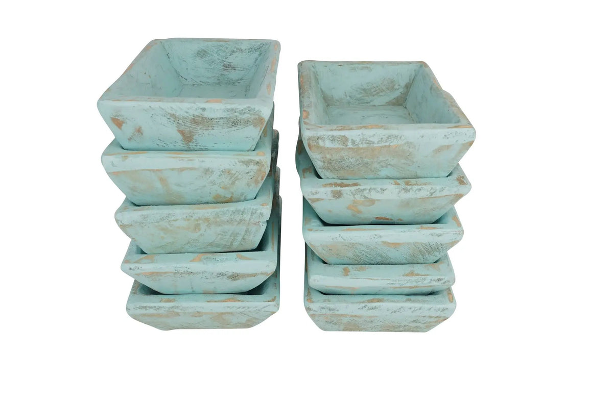 Sierra Dough Bowl-6x12 inches-Candle Ready-Seaside Blue by My Amigos Imports