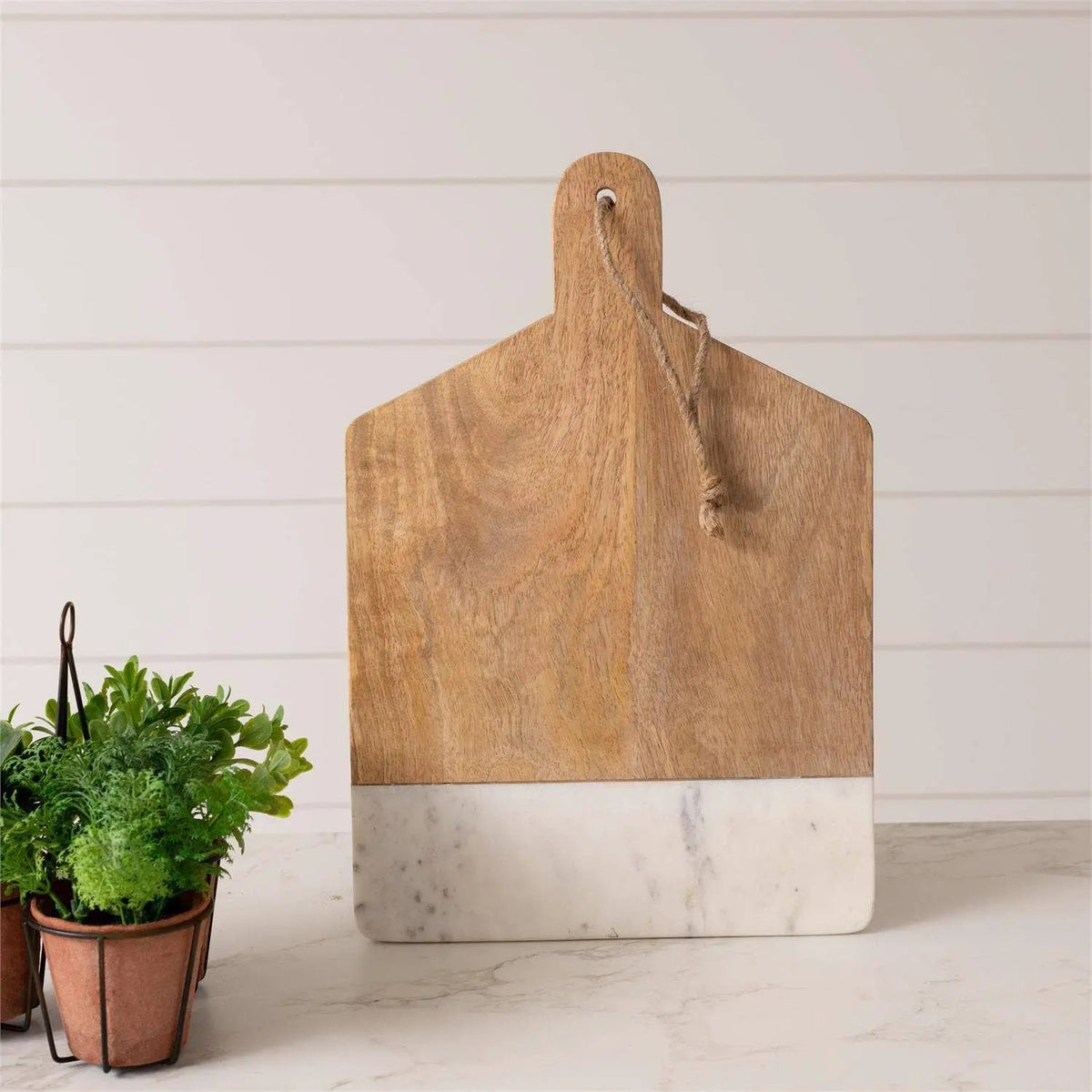 Wood and Marble Cutting Board by Audrey's Home & Gift