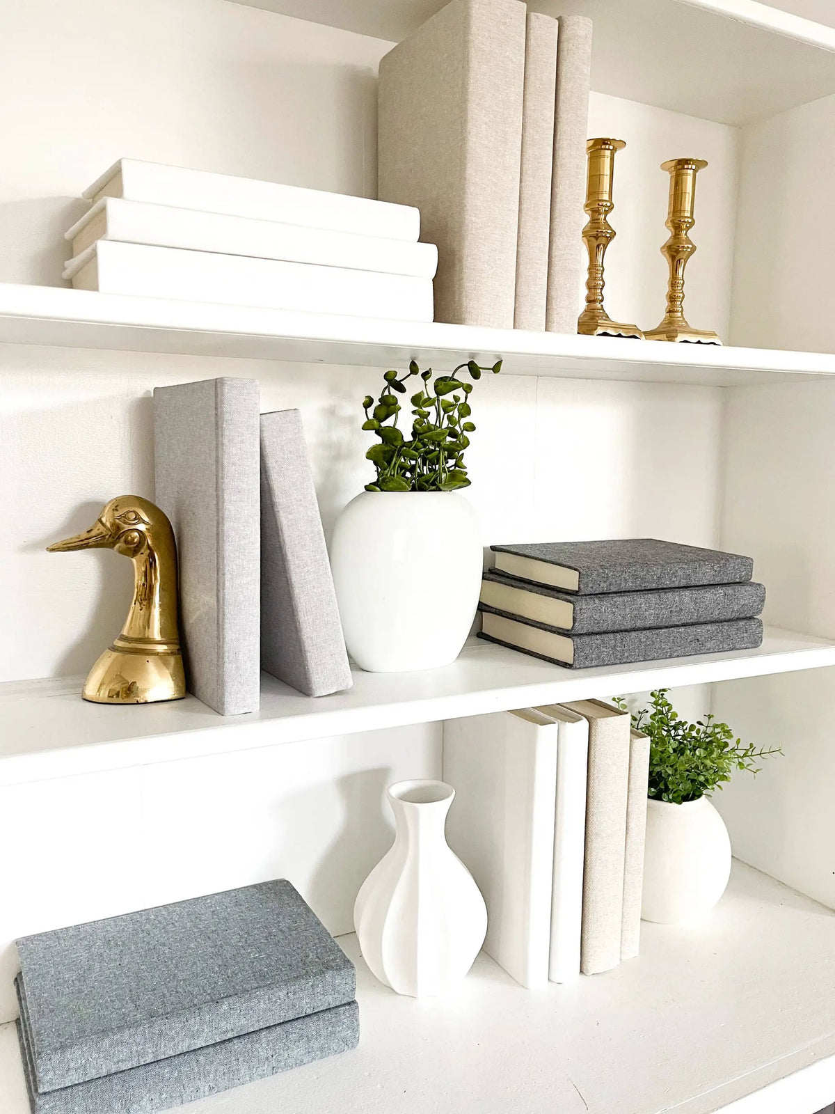 Cream Linen Decorative Books by The House of Elements