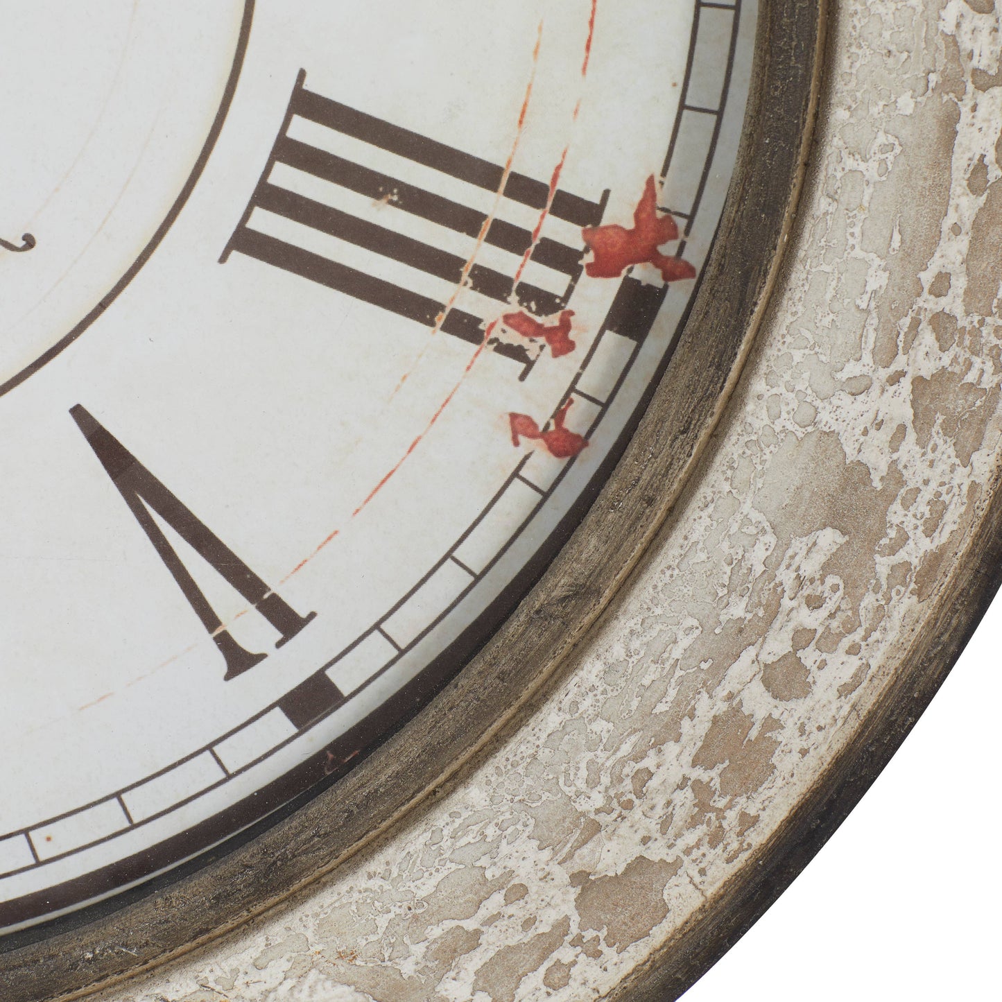 Vintage Cream Wooden Wall Clock - 49th & Magnolia
