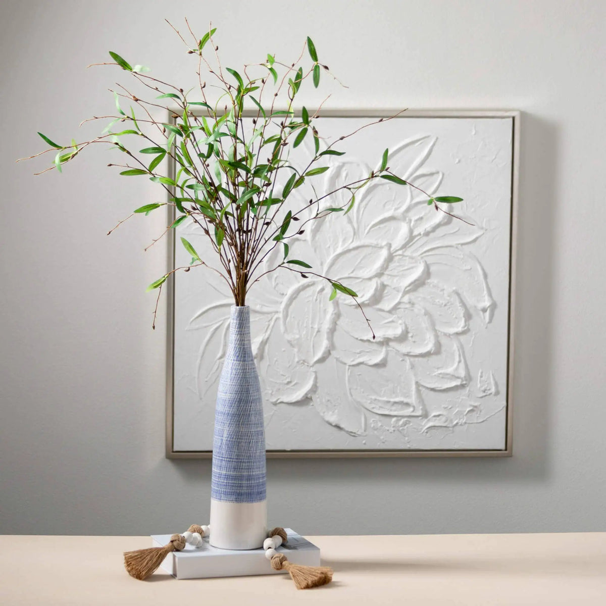EMBOSSED FLOWER WALL ART by Sullivans Home Decor