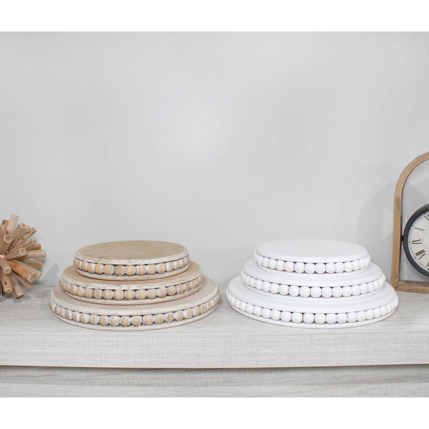 Beaded Pedestal Tiered Stands (Set of 3) - 49th & Magnolia