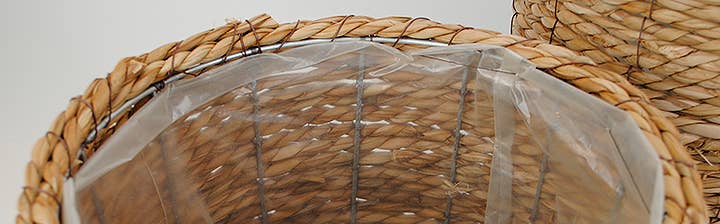 Woven Wicker Cylindrical Basket Planter (3 Sizes)