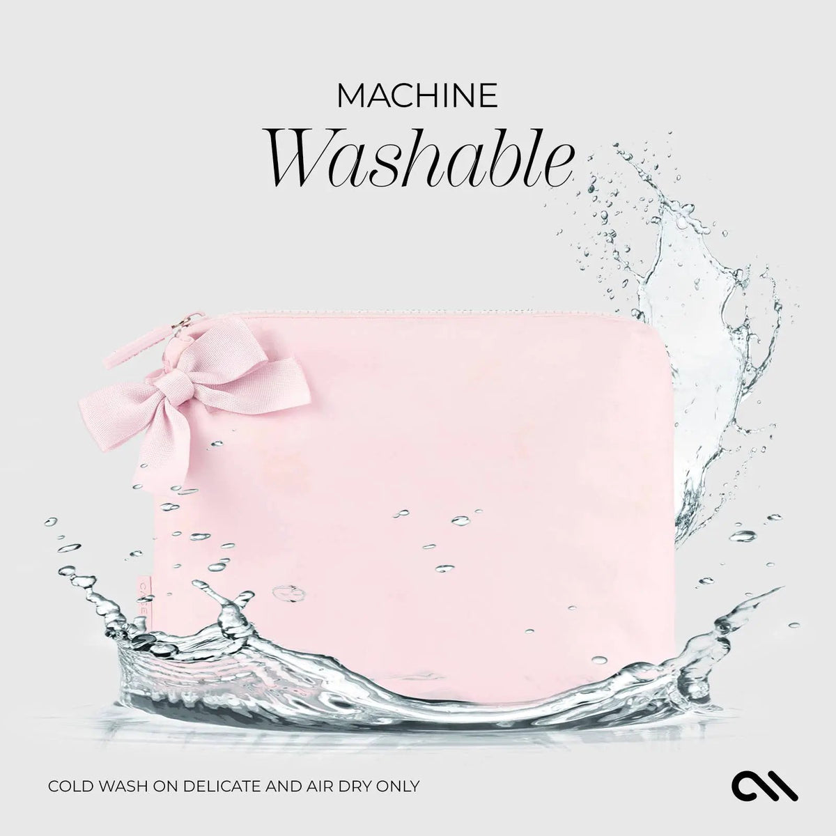 Case-Mate Ballet Pink Bow Waterproof Zip Pouch by Case-Mate