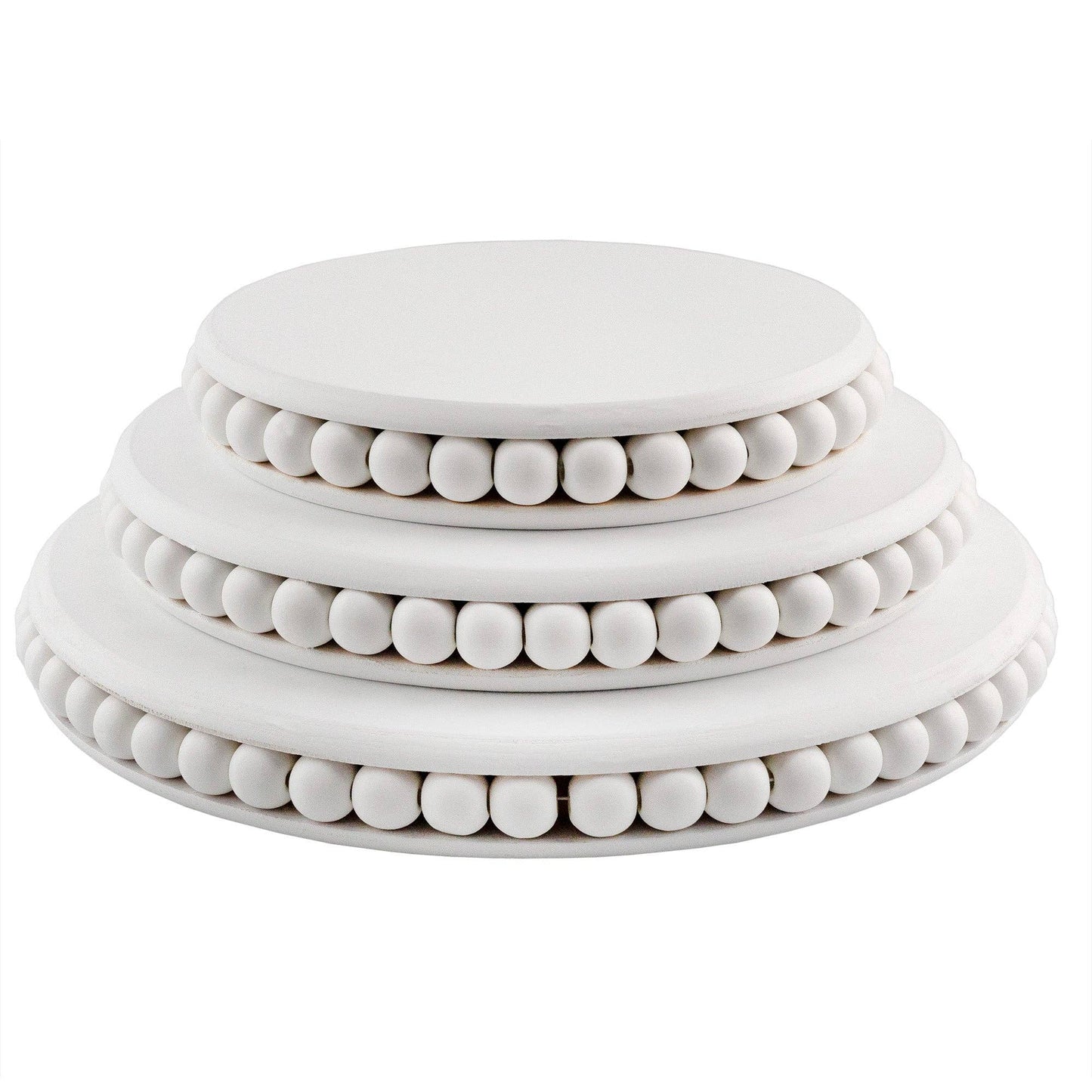 Beaded Pedestal Tiered Stands (Set of 3) - 49th & Magnolia