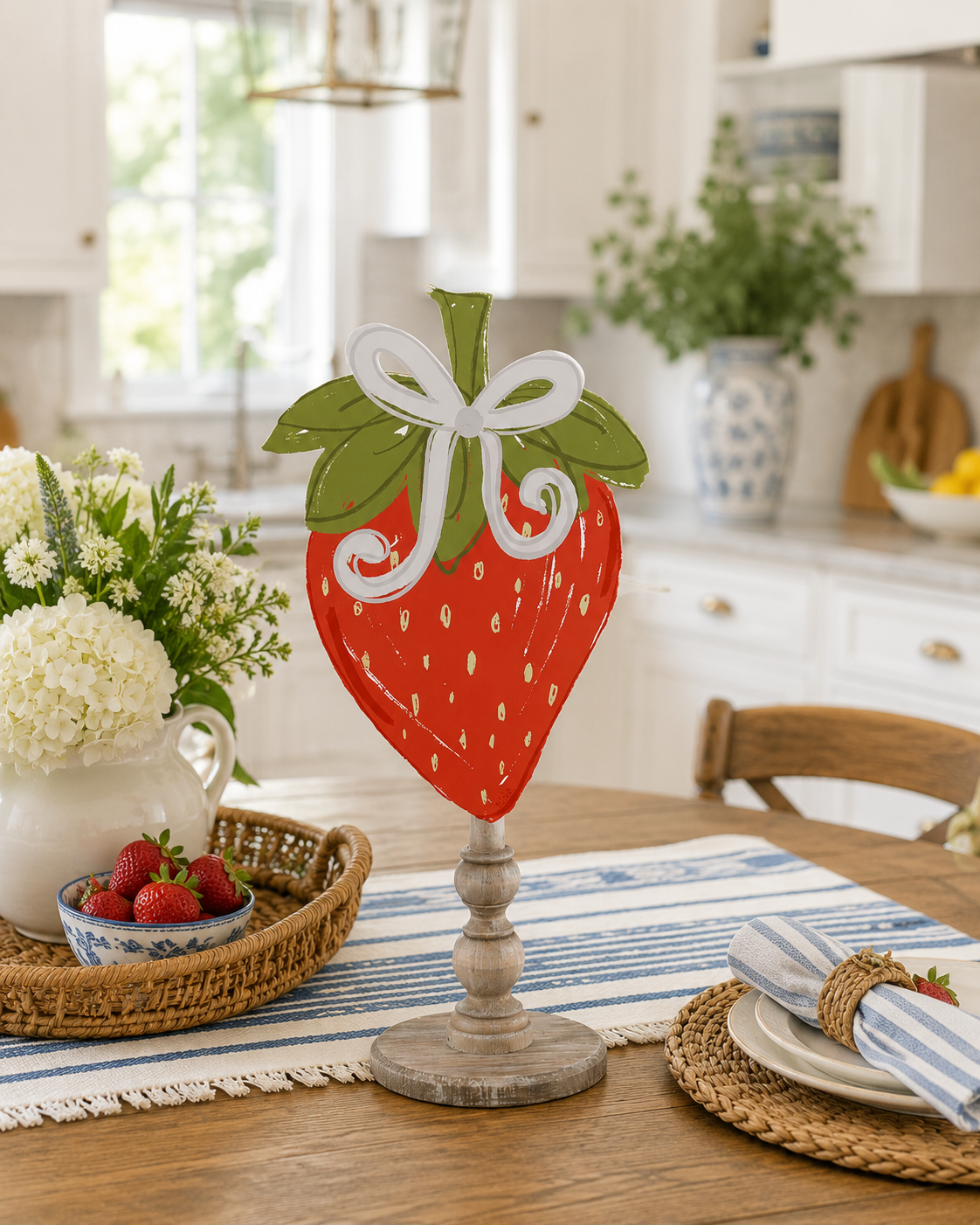 Strawberry with Bow Topper (Base Sold Separately)