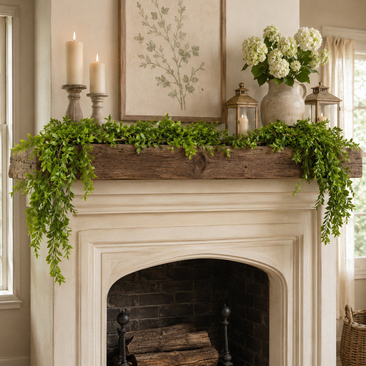 6' RUSCUS LEAF GARLAND
