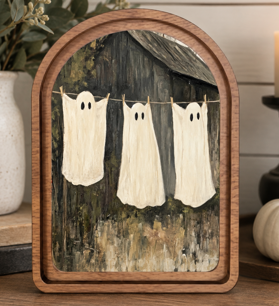Ghost Laundry Framed Art