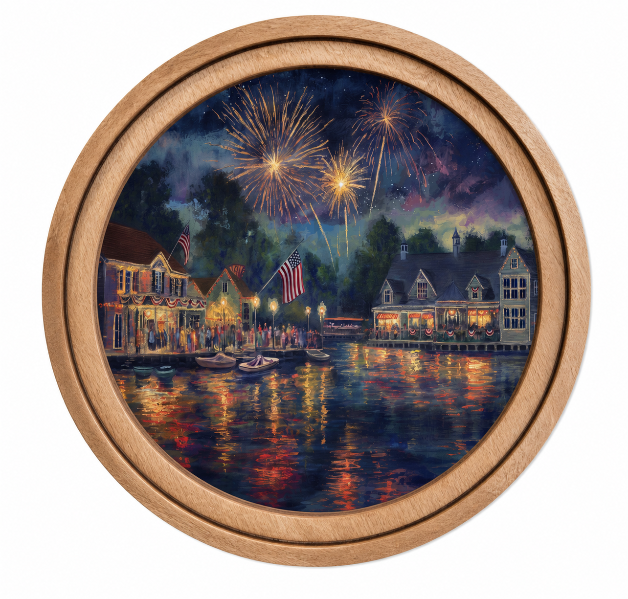 8" Round 4th Of July Art