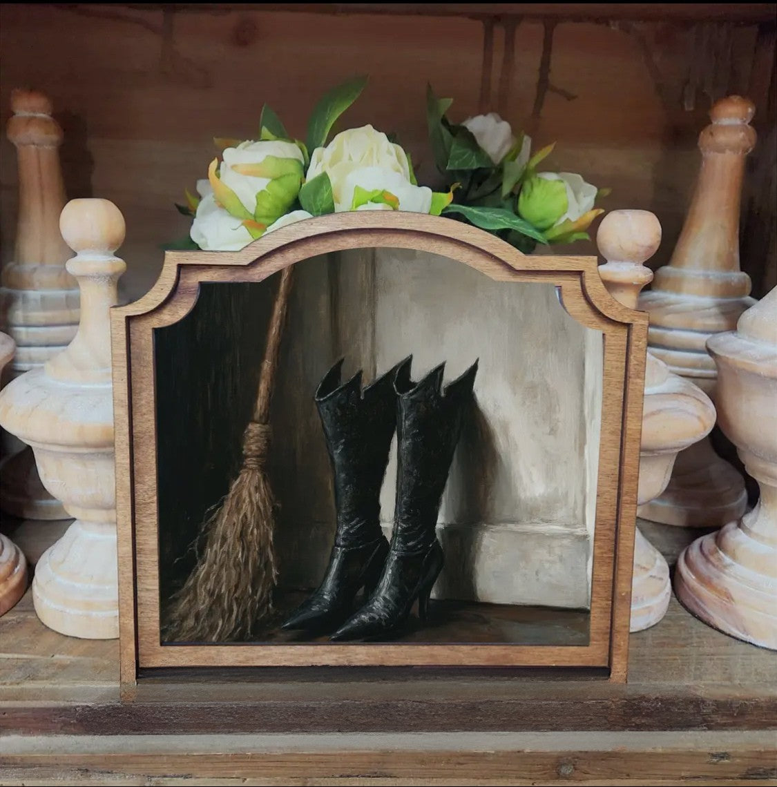 **PREORDER** Provincial Witch Boots Framed Art