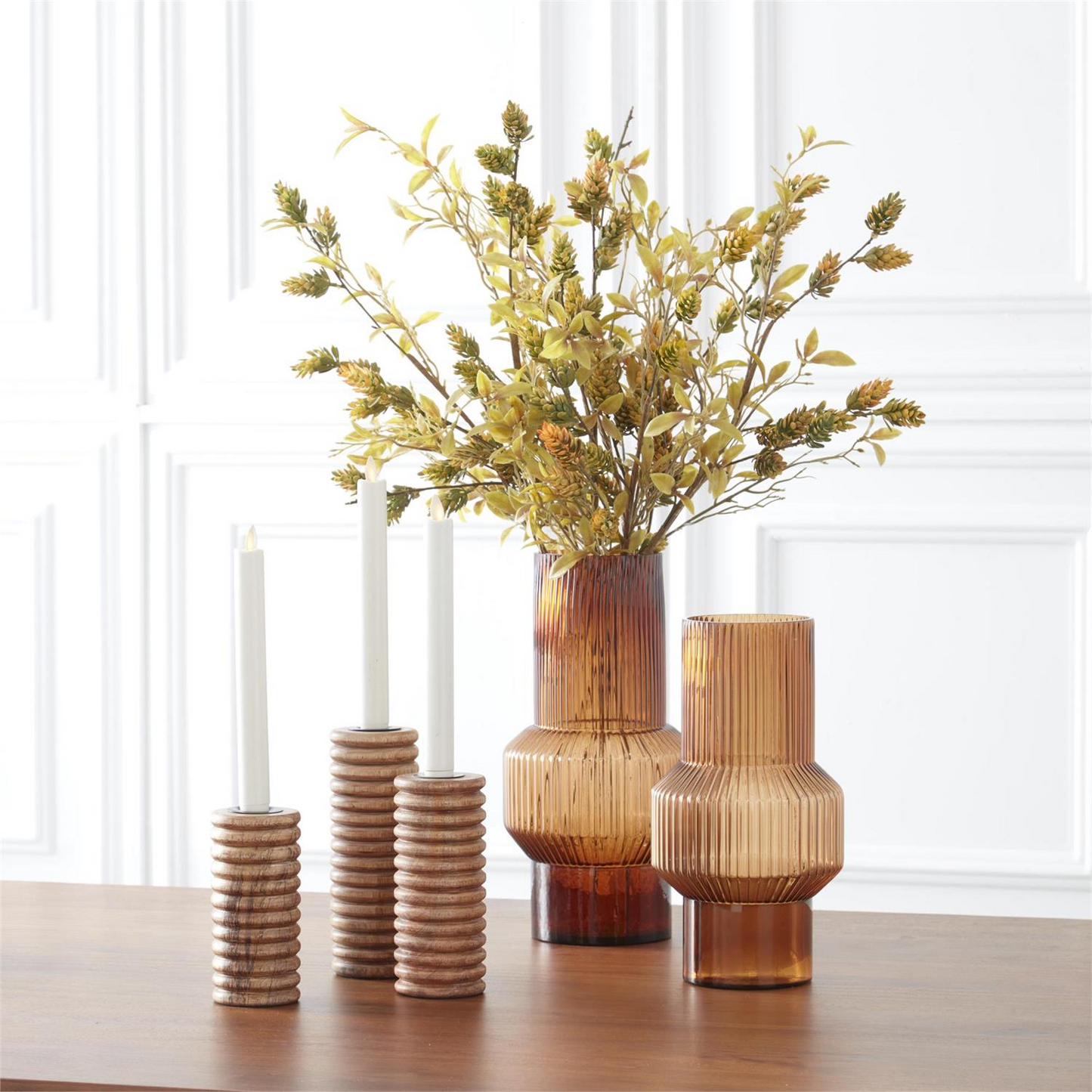 1" x 6" White Luminara Taper Candles (Set of 2) - 49th & Magnolia