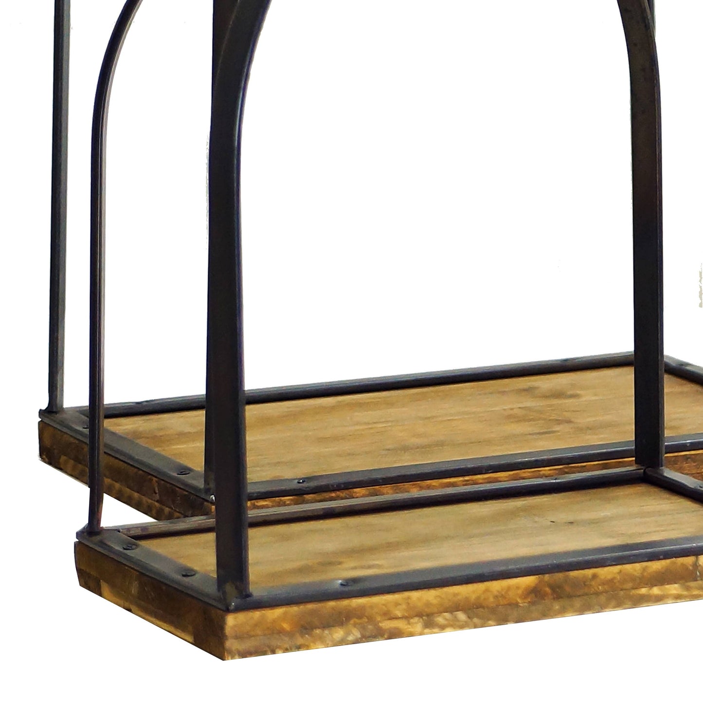 Black Metal and Wood Lanterns
