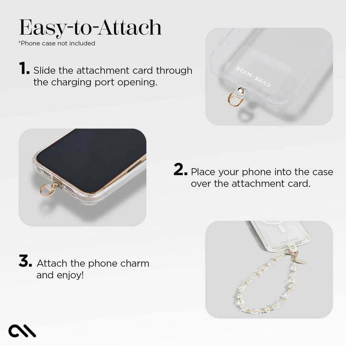 Crystal Pearl Gold Phone Charm by Case-Mate