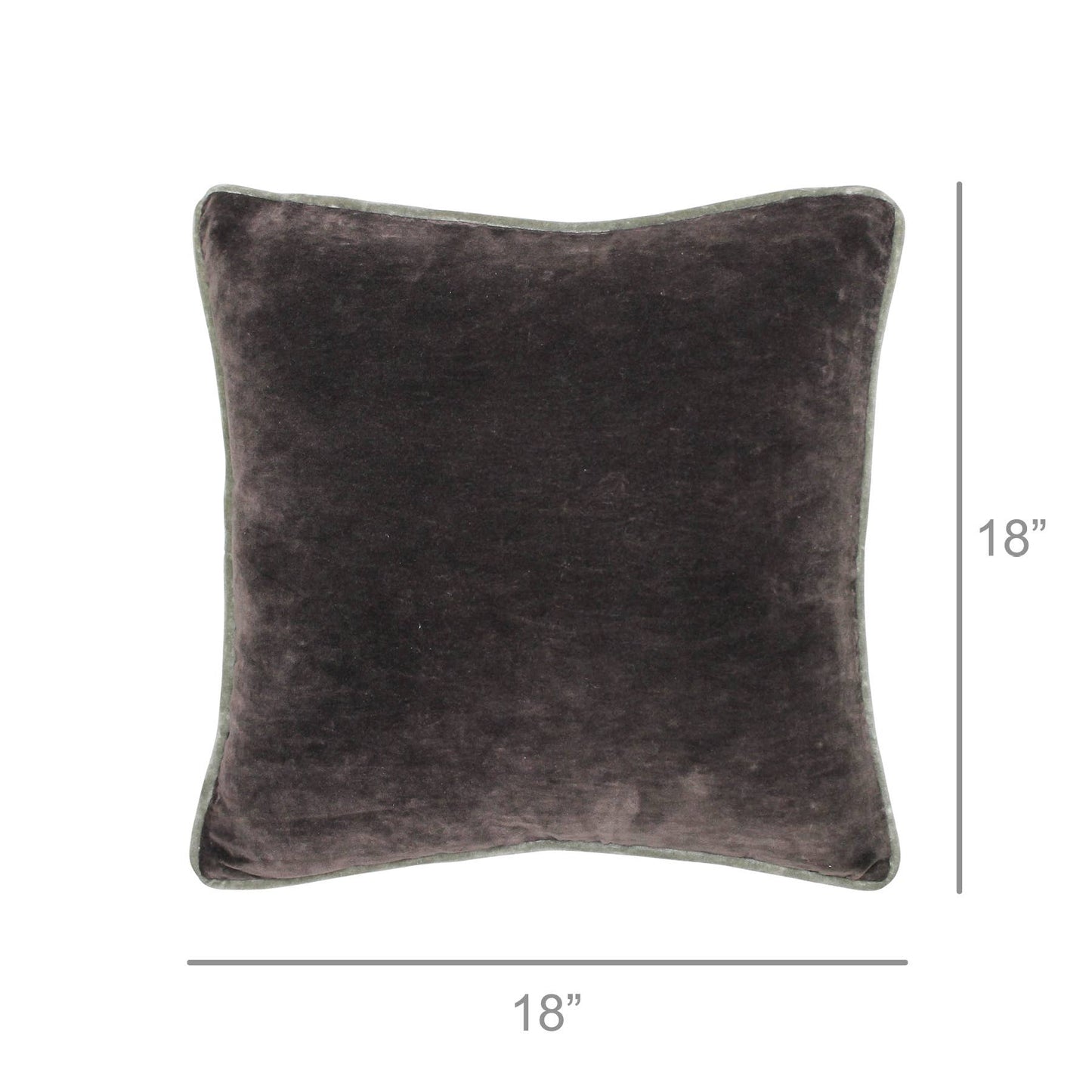 Andover Velvet Pillow Cedar Brown - 49th & Magnolia