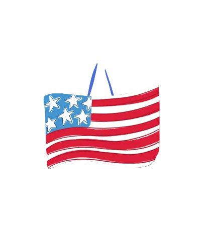 Waving Flag Door Hanger