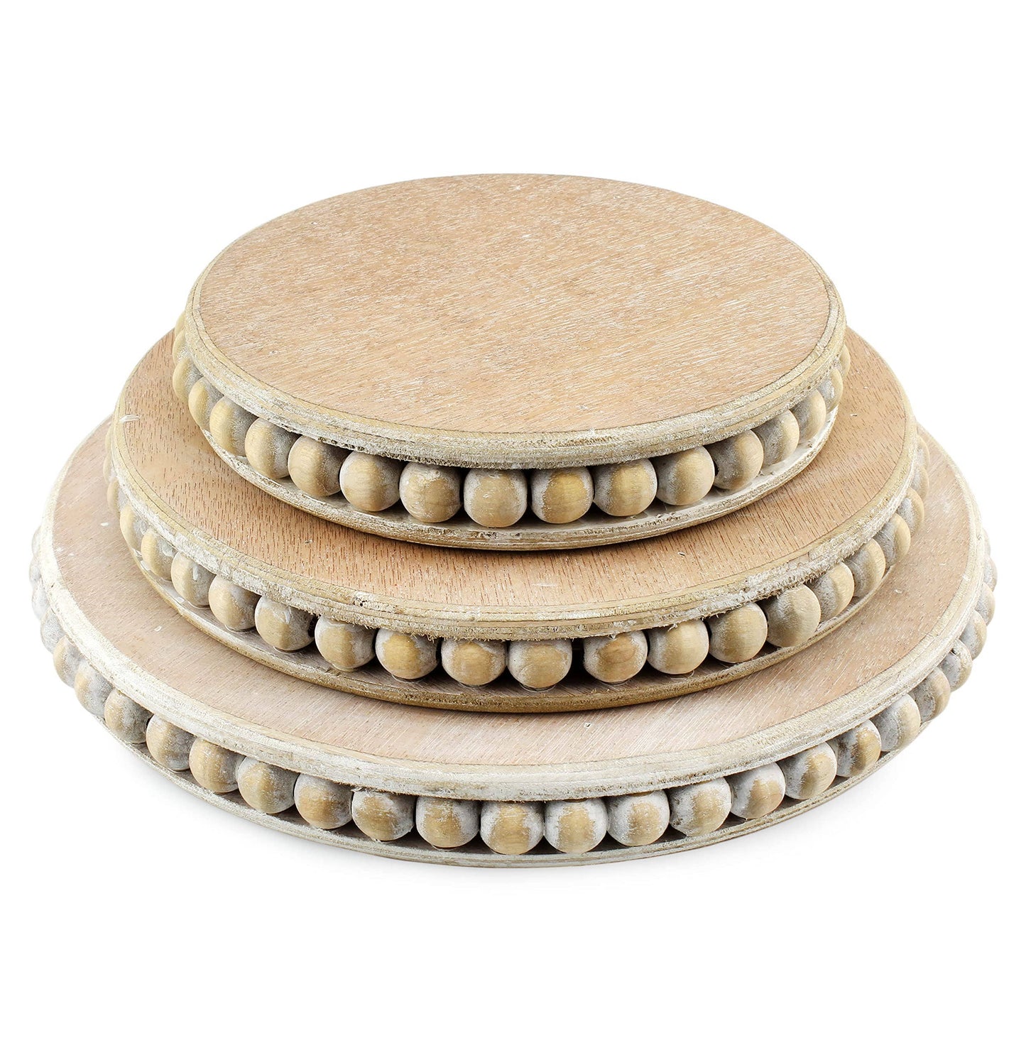 Beaded Pedestal Tiered Stands (Set of 3) - 49th & Magnolia