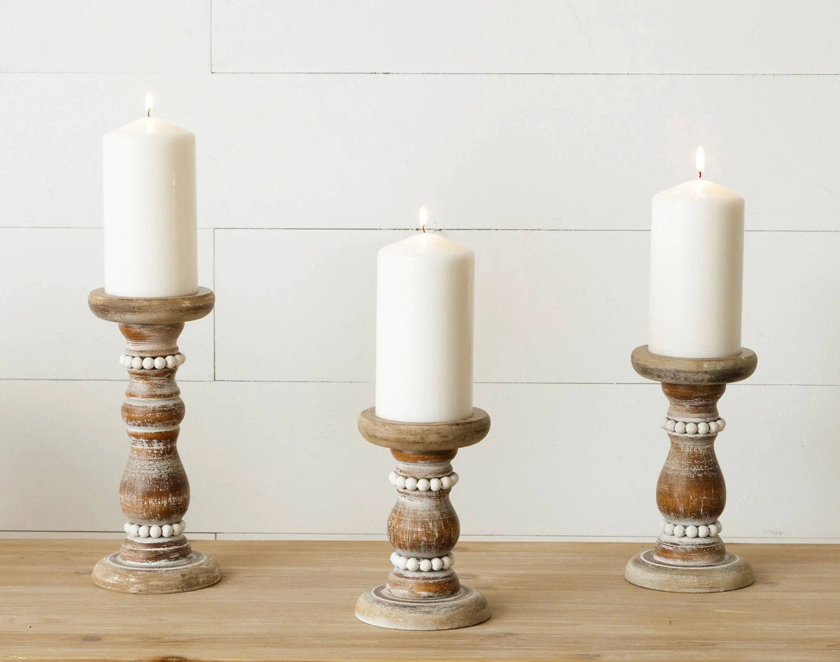 Beaded Candle Holders (Set Of 03) by Audrey's