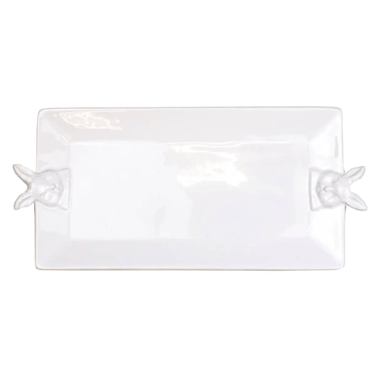 Winston Bunny Embossed Rectangle Platter - White by The Royal Standard