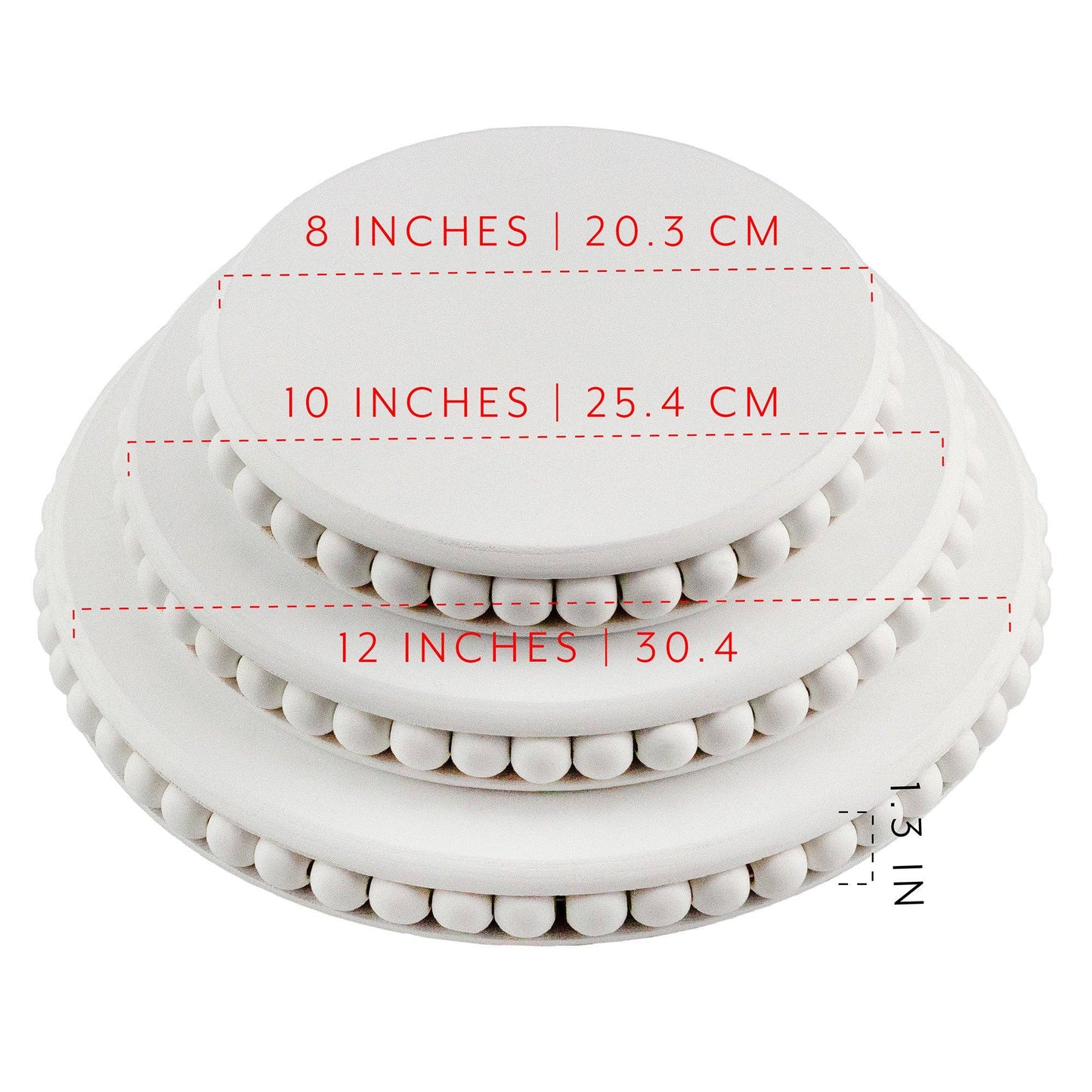 Beaded Pedestal Tiered Stands (Set of 3) - 49th & Magnolia