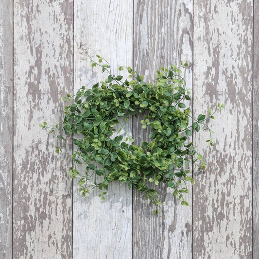 14" VINCA LEAF CANDLE RING by Ragon House