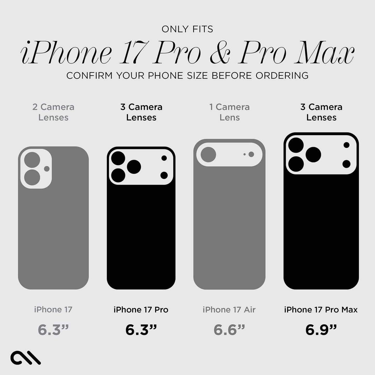 Aluminum Camera Lens Protector Black - iPhone 17 Pro/Pro Max