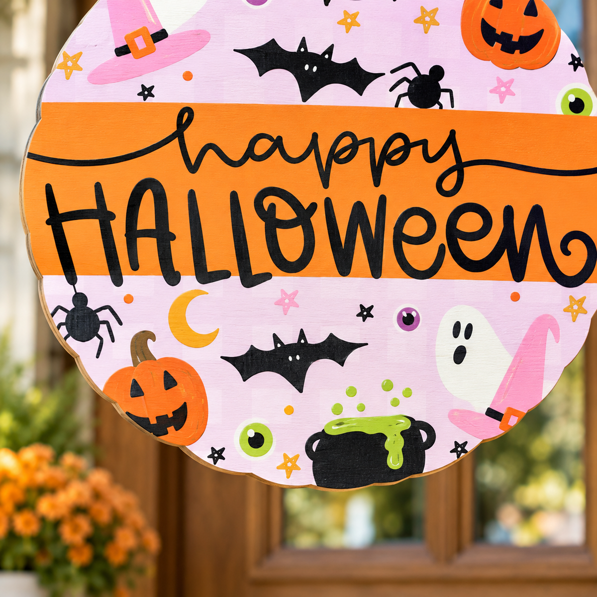 Happy Halloween Icons Door Hanger